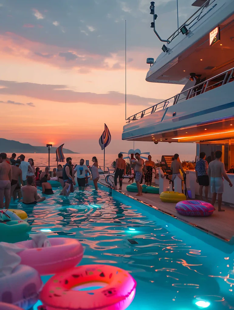 Image – group travel experience with party boat tours for US travellers